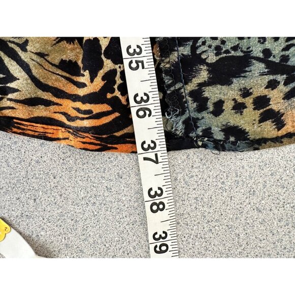 C&A Cocoon Cardigan Women One Size Dolman Sleeve Animal Print Green Blue Orange - Picture 10 of 10